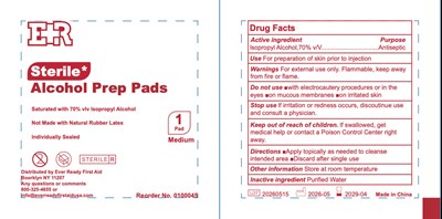 Dosage (Evr Alcohol Prep Pads)